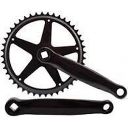 HZB CRANKSET / KETTINGWIEL STAAL 42T 1/8 + 3/32 170 MM -1 MM ZWART