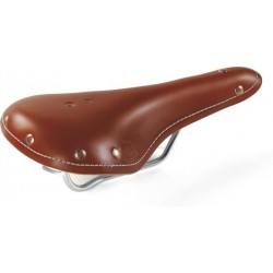 Selle Monte Grappa Old Frontiers sport - Fietszadel - Met klinknagels - Leer - Cognac / Lichtbruin