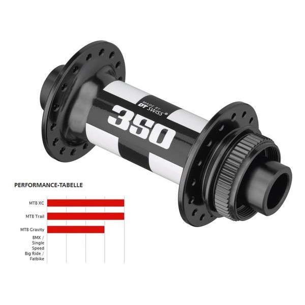 DT Swiss 350 Disc Brake Naaf voorwiel Boost Uitvoering 32H