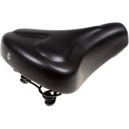 Selle Comfort Synthetisch Leren Gel Fietszadel Zwart 250 x 216 mm