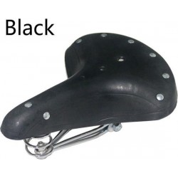 Baymate Vintage Lederen Fietszadel Seat Comfortabele Rijden Kussens Fietszadel Fietsonderdelen Vervanging Black