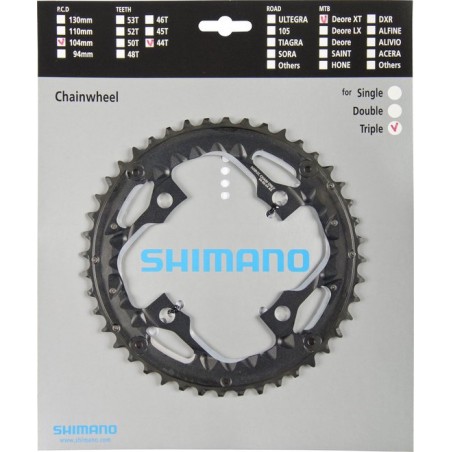 Shimano Deore XT Trekking FC-T780/FC-T781 Kettingblad AE 10-speed voor kettingring Uitvoering 44T