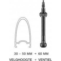 TUBELESS VENTIEL 60MM 2ST.