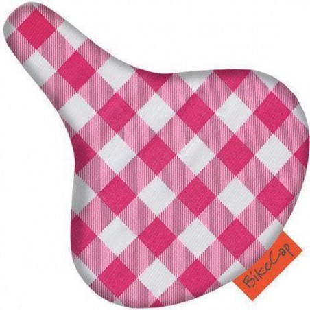 BikeCap - zadelhoes ruit roze