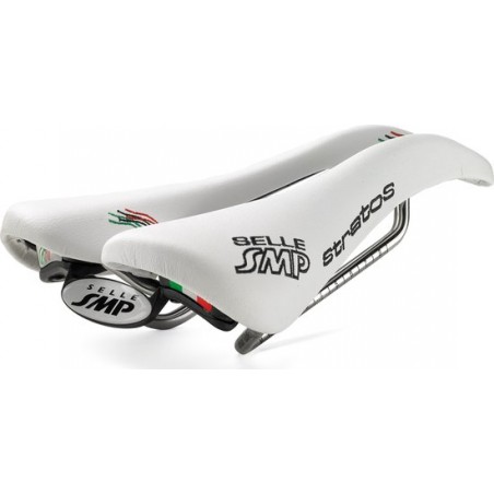 Selle SMP Pro Stratos - Fietszadel - Carbon Rail - Wit