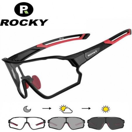 Fietsbril - Fietsbrillen Heren - Professionele Photochromic ROCKY Fietsbril + GRATIS Optische Clip