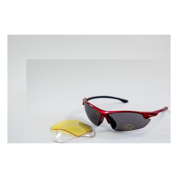 BICIPARTI Zonnebril 998, PVC frame, rood frame, 2 xtr-lens