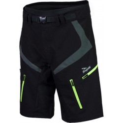 Rogelli Adventure Mountainbike Short Heren  Fietsbroek - Maat L  - Mannen - zwart/grijs/groen