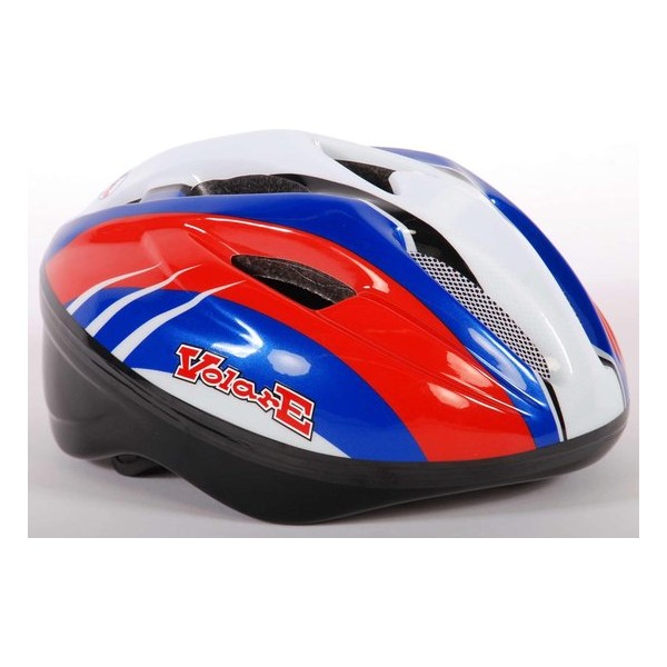 Volare Fiets-Skatehelm Deluxe Rood Blauw Wit