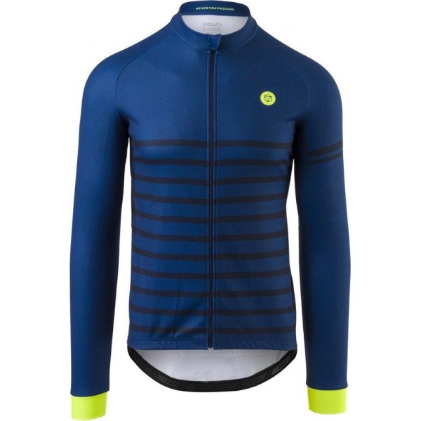 AGU Melange Fietsshirt Lange Mouwen Essential Heren - Blauw - M