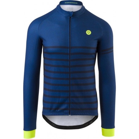 AGU Melange Fietsshirt Lange Mouwen Essential Heren - Blauw - M