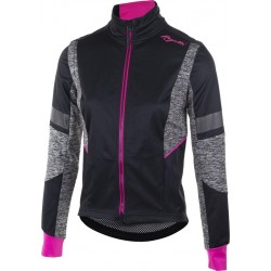 Rogelli Bliss Fietsjack - Dames - Maat M - Zwart/Grijs/Roze