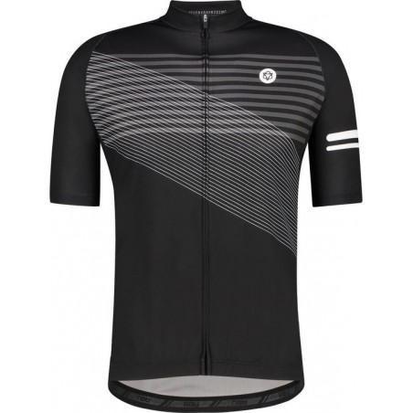 AGU Striped Essential Fietsshirt Heren - Zwart - Maat L