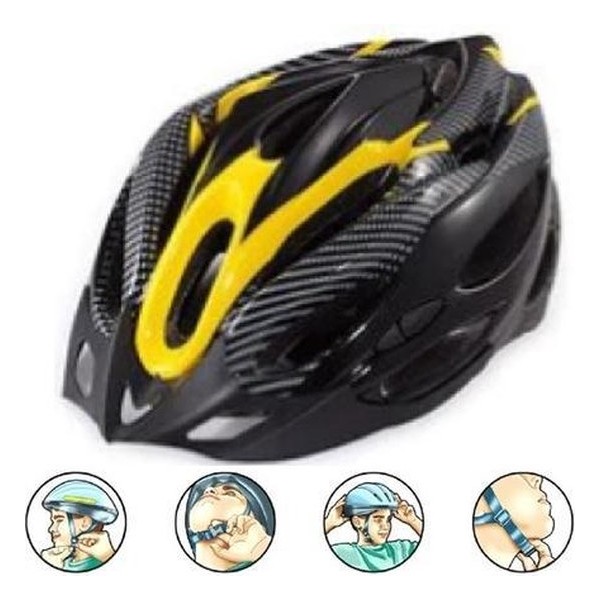 Lichtgewicht unisex fiets helm voor ATB, wielrenners en andere buitensporten geel