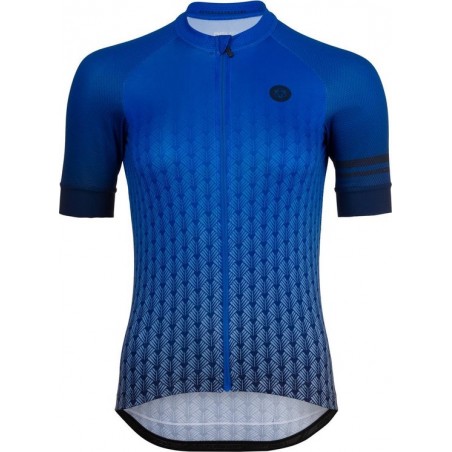 AGU Art Deco Fietsshirt Trend Dames Fietsshirt - Maat S - Blauw