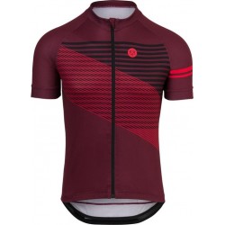 AGU Essential Striped Fietsshirt Heren - Rood - Maat XXL