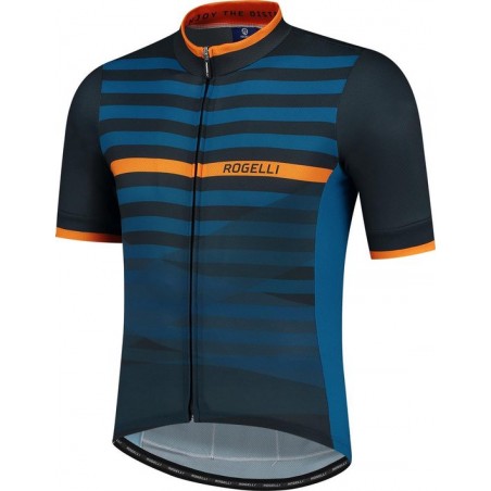 Rogelli Stripe - Blauw/Oranje - Mannen - Maat 2XL