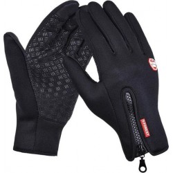 Fiets Handschoenen - Zwart - Met ritssluiting - Racefiets - Mountainbike - Winter - Maat L