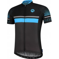 Rogelli Hero Wielershirt - Korte Mouw - Grijs/Zwart/Blauw - Maat M