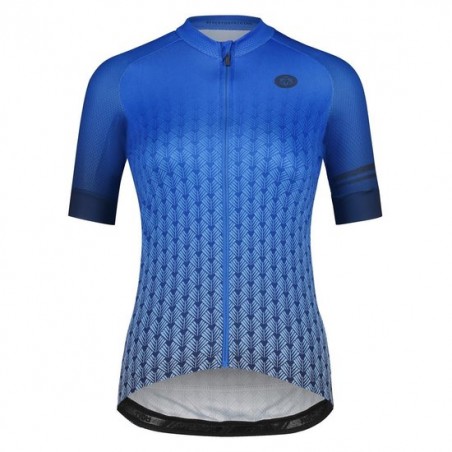 AGU Art Deco Fietsshirt Trend Dames Fietsshirt - Maat L - Blauw