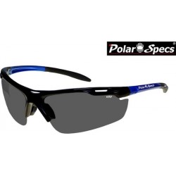 Polar Specs® Polariserende Zonnebril Velocity Sport PS9041 – Metallic Blue – Polarized Black – Medium – Unisex