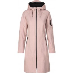 Ilse Jacobsen lange Softshell regenjas waterafstotend roze maat 38