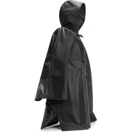 Poncho Regenponcho - Fiets Wandel Motor - Kwaliteit Poncho - 2000 mm - Regenjas - One Size - Zwart