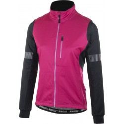 Rogelli Transition Fietsjack - Dames - Maat M - Zwart/Cerise/Roze