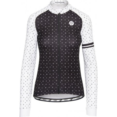 AGU Velo Love Fietsshirt Lange Mouwen Essential Dames Fietsshirt - Maat XXL - Zwart