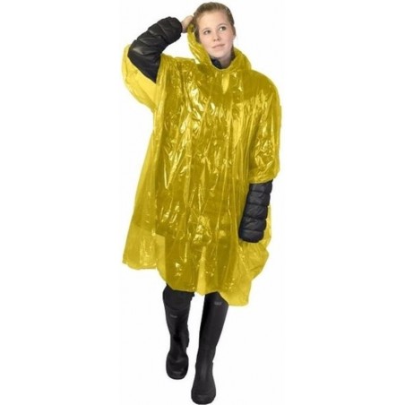 10x wegwerp regenponcho geel - poncho