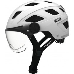 Abus Hyban+ Fietshelm met Vizier Wit / White Maat M / L ( 56 t/m 61 cm )