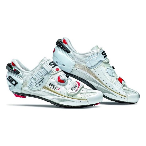 Sidi ERGO 3 - Racefietsschoenen - Carbon Vernice - Speedplay - Wit - Maat 43.5