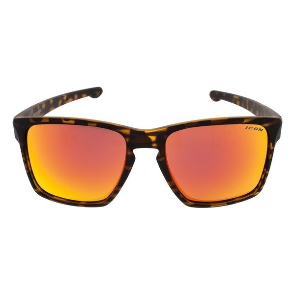 ICON Sport Zonnebril PREDATOR - Mat tortoise montuur - Rood spiegelende glazen - GEPOLARISEERD (p)