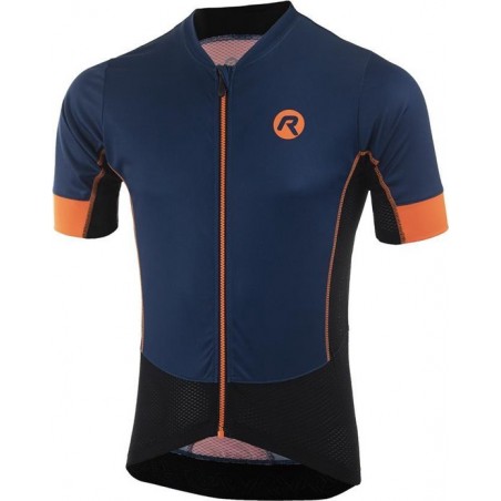 Rogelli Roccia Fietsshirt - Heren - Korte mouwen - Maat S - Blauw/Oranje