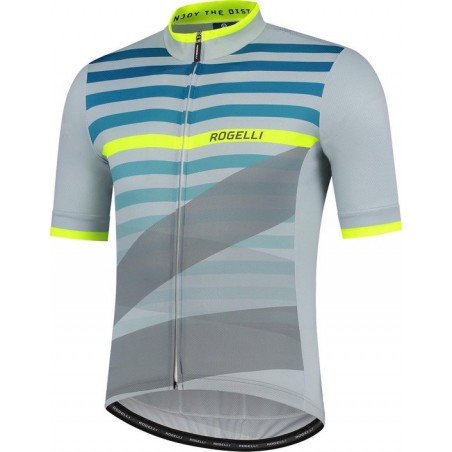 Rogelli Stripe - Grijs/Groen/Fluor - Mannen - Maat M