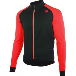 Rogelli Caluso 2.0 Fietsshirt - Heren - Maat 2XL - Lange mouwen - Zwart/Rood