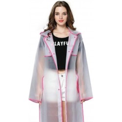 Roze Regenjas maat M  - Regenjas dames – Regenjassen – Waterdicht – Transparant - Poncho