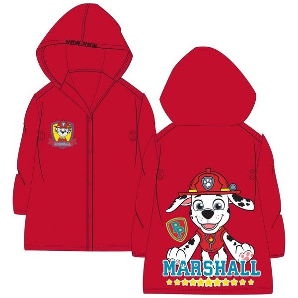 Paw Patrol - regenjas - Marshall - rood - maat 122/128