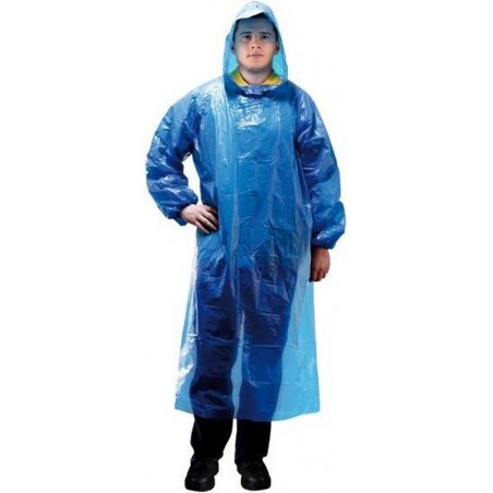 20x wegwerp regenponcho blauw - poncho