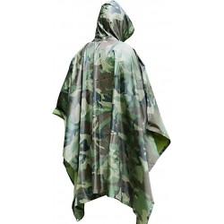 Camouflage leger print regenponcho's met capuchon voor volwassenen - Herbruikbaar outdoor regenkleding