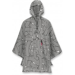 Reisenthel Mini Maxi Poncho Regenponcho - Opvouwbaar - Zebra Zwart Wit