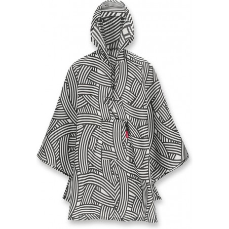 Reisenthel Mini Maxi Poncho Regenponcho - Opvouwbaar - Zebra Zwart Wit