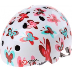 QT Fietshelm Xcool 2.0 Butterfly Wit Maat 55/58 Cm