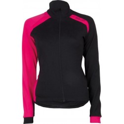 XLC Sport Shirt - Fietsshirt - Dames - Lange  Mouw - Maat  S - Zwart/Roze