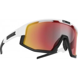 BLIZ - Fusion - Matt White Frame // Smoke With Red Multi Lens