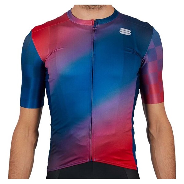 Sportful Rocket Fietsshirt Heren - Rood, Blauw - Maat M