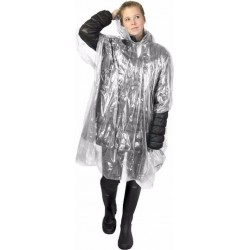 15x Wegwerp regenponcho transparant - Wegwerp poncho voor volwassenen