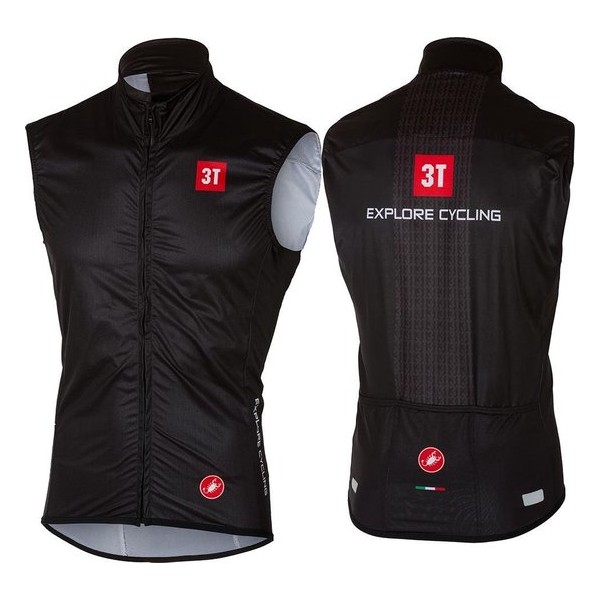 Castelli - Windvest - 3T Wind Mouwloos - Zwart - Maat M