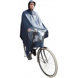 Hooodie Fietsponcho Koplampproof Transparant Unisex - Marine Blauw - One Size