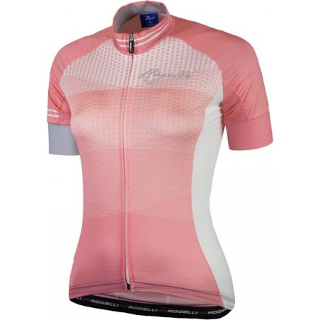 Fietstrui Rogelli Stelle Coral/Wit/Grijs Maat XS